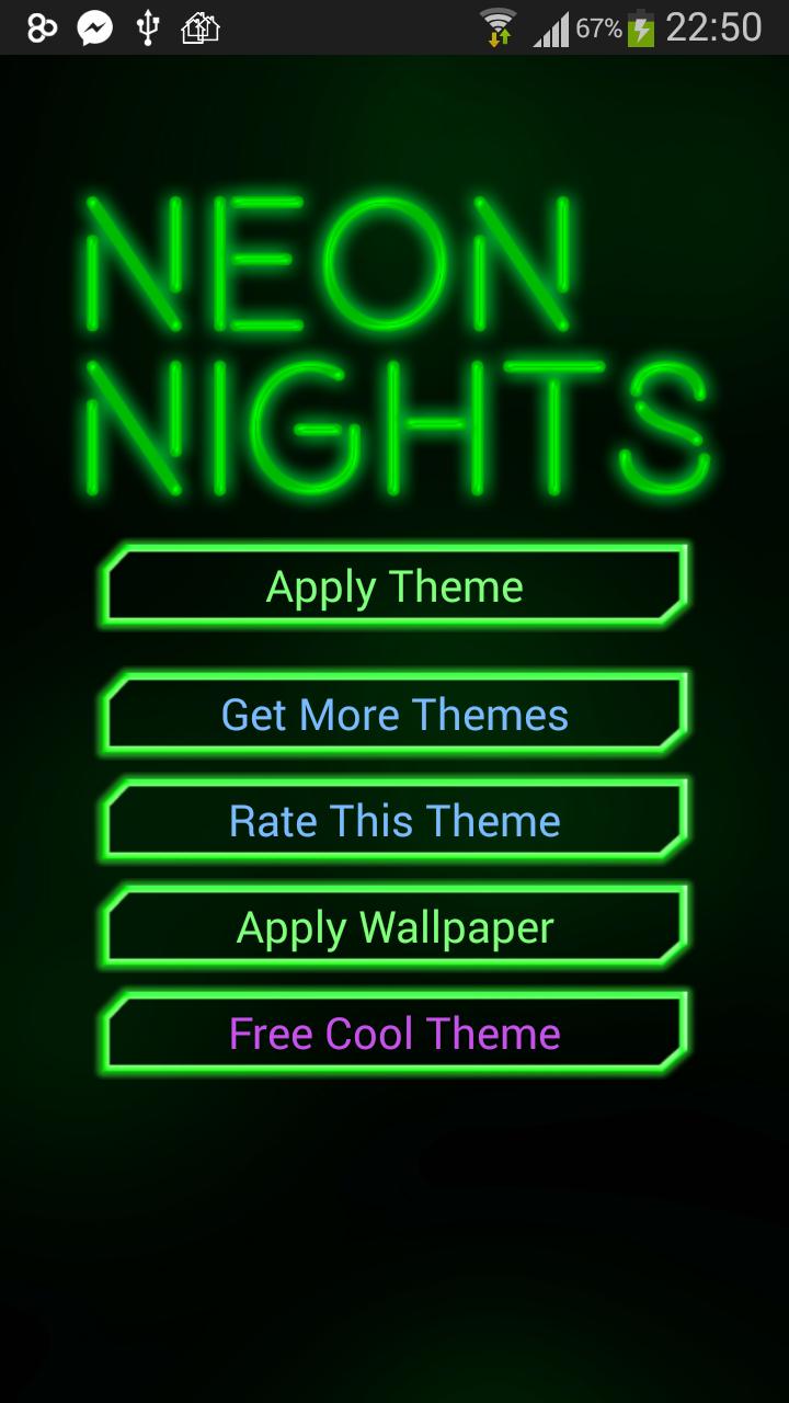 GO Keyboard Green Neon Theme