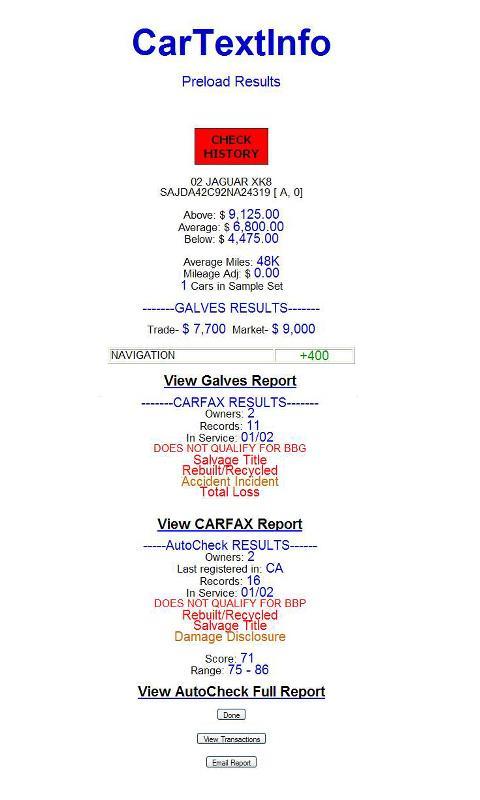 CarTextInfo VIN Scanner