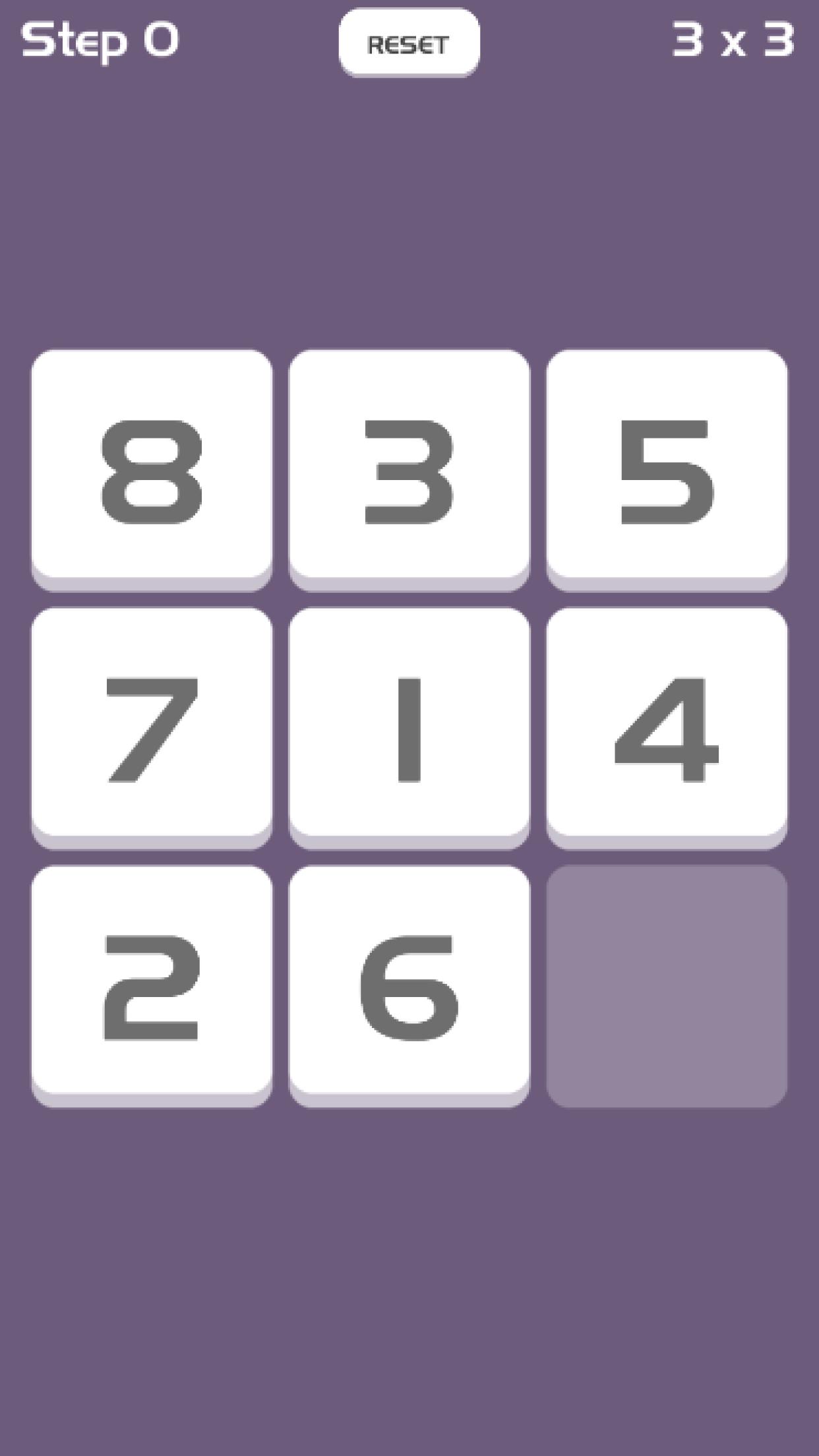 Number Sliding Puzzle